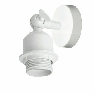 Vintage Industrial Flush Mount Wall Sconce - Adjustable, Multi Room - Quality Metal - Various Colors - White