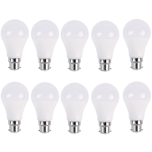 High Quality 18W B22 Screw LED Light Bulbs - Energy Saving, Cool White 6000K, Non Dimmable - Pack 10