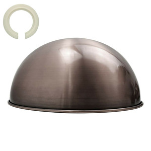 Retro Dome Easy Fit Light Shades Modern Ceiling Pendant Lampshades Metal colors - Satin Nickel