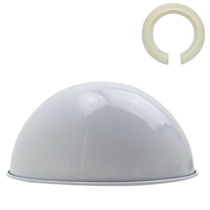 Retro Dome Easy Fit Light Shades Modern Ceiling Pendant Lampshades Metal colors - White