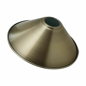 Modern22 x 10cm Cone Light Shades Metal Easy Fit Ceiling Pendant Hanging Lampshade only - Green Brass