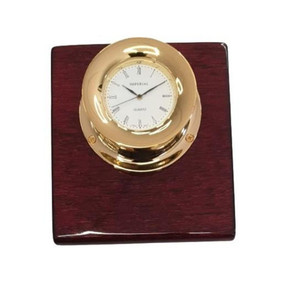 Gold Plated Mini Nautical Compass Clock - High Quality, Elegant Décor - CLEARANCE & NEEDS RE-BATTERY