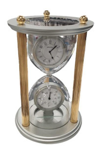 Miniature Clock Two Tone Clock & thermometer Version IMP810- CLEARANCE NEEDS RE-BATTERY