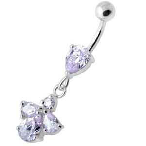 Fancy Jeweled Dangling Belly Banana - Lavender