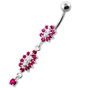 Twin flower Dangling Navel Banana - Red