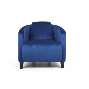 Premium 86cm Velvet Armchair - Blue Color, Modern Design, High Quality