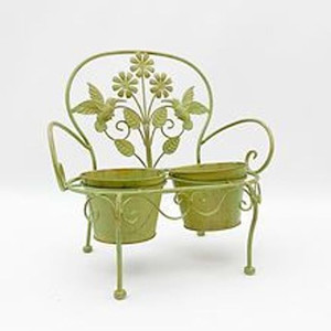 46CM LEAF GREEN DOUBLE PLANTER