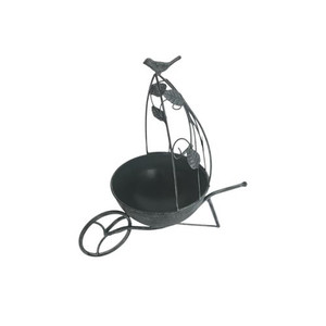 36CM GREY METAL GARDEN PLANTER