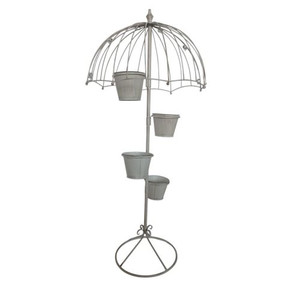 130CM CREAM METAL GARDEN PLANTER