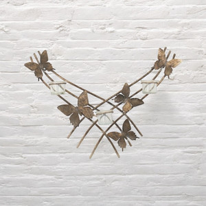 55CM METAL CANDLE HOLDER BUTTERFLY