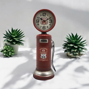 39CM TABLE CLOCK Gas Pump