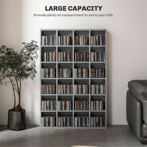 Bookcase Storage Cabinet for up to 480 CDs / 312 DVDs/Blu-rays 89W x 20D x 130.5Hcm