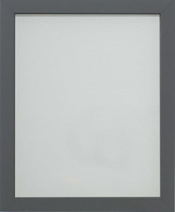 Foil Wrapped MDF Picture Photo Frame Fitted with Perspex Plexiglass, Grey Frame - 30.5x20.3