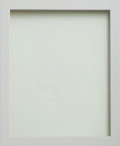 Foil Wrapped MDF Picture Photo Frame Fitted with Perspex Plexiglass, White Frame - 50.8x40.6