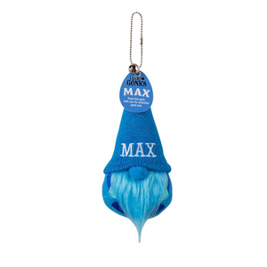 Pre-personalised Lucky Gonk Mascot Keyring For Bags and Backpacks - Max