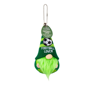 Pre-personalised Lucky Gonk Mascot Keyring For Bags and Backpacks - Football Lover