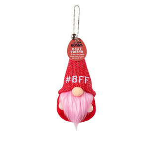 Pre-personalised Lucky Gonk Mascot Keyring For Bags and Backpacks - BFF A Best Friend