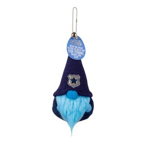 Pre-personalised Lucky Gonk Mascot Keyring For Bags and Backpacks - Police