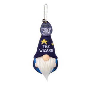 Pre-personalised Lucky Gonk Mascot Keyring For Bags and Backpacks - Wizard