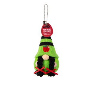 Pre-personalised Lucky Gonk Mascot Keyring For Bags and Backpacks - Teaching Assistant