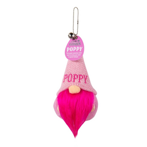 Pre-personalised Lucky Gonk Mascot Keyring For Bags and Backpacks - Poppy