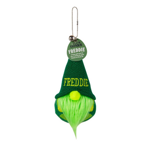 Pre-personalised Lucky Gonk Mascot Keyring For Bags and Backpacks - Freddie