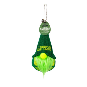 Pre-personalised Lucky Gonk Mascot Keyring For Bags and Backpacks - Harrison