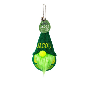 Pre-personalised Lucky Gonk Mascot Keyring For Bags and Backpacks - Jacob