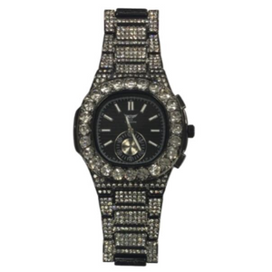 NY LONDON GENTS BLING WATCH  PI-7644 GUNMETAL