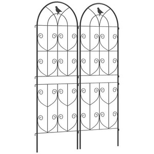 Outsunny Set of 2 Metal Garden Trellis, Outdoor Trellis Panels, 150 x 50cm