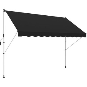 Outsunny 3 x 1.5 m Retractable patio  Awning Floor-to-ceiling shade, Black