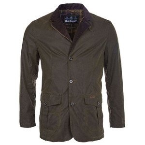 Olive Green Brown Mens Barbour Lutz Wax Jacket Olive Green Brown Mens Barbour Lutz Wax Jacket