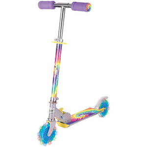 Ozbozz TIE DYE Scooter with Flashing Wheels, Rainbow  SV20890