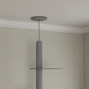 PawHut 2-in-1 Hidden Litter Box & Floor to Ceiling Cat Tree - Premium Quality, Stylish Design, Grey