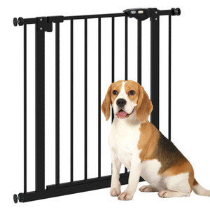 PawHut Adjustable Safety Gate - Keep Pets Safe, Easy Assembly, Black