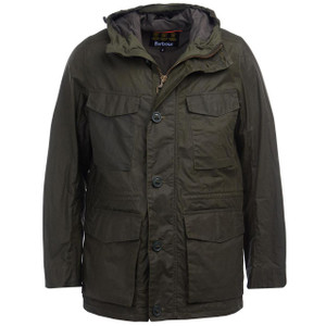 Archive Olive Green Mens Barbour Nolan Wax Jacket