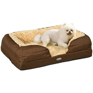 PawHut Dog Bed Calming Pet Bed Dog Mattress for Small Dogs - 70L x 50W x 18Hcm / Brown