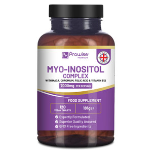 Myo-Inositol Complex 120 Vegan Tablets 7000mg per serving with Black Maca Root