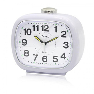 Ravel Large Sized Bedside Quartz Alarm Clock White RC045.4