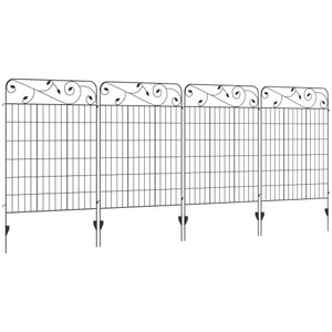 Premium 4PCs Garden Fencing Panels - Elegant Flower Bed Border Edging - Animal Barrier - High Quality