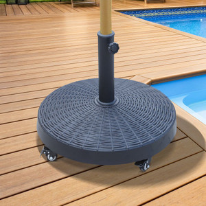 Durable Resin Patio Umbrella Base with Wheels - Outdoor Stand Holder for Parasol  Best Quality