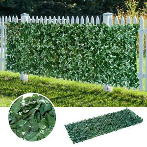 Outsunny Artificial Leaf Screen Panel - Dark Green - 300cm x 100cm