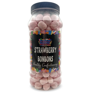 Strawberry Flavour Bon Bons Retro Sweets Bon Bons Gift Jar - 750g