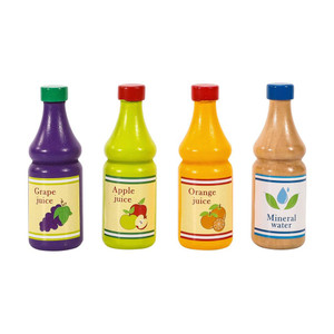 Premium Wooden Beverage Set - 4pcs Playset for Creative Pretend Play - Safe & Educational Toy