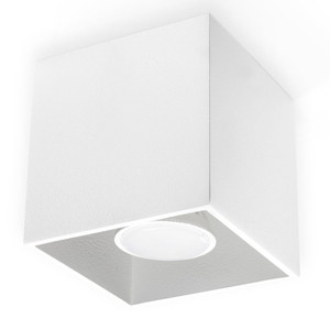 Modern LED Square Ceiling Lamp - White, GU10 Bulb, Loft Design - High Quality & Attention to Detail