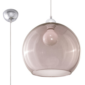 Pendant lamp steel, glass Ball minimalistic Design E27