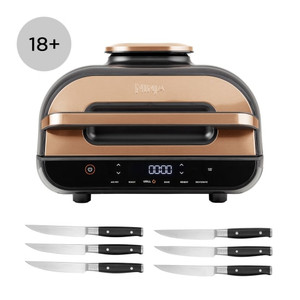 Ninja Foodi Health Grill and Steak Knives Bundle AG551DBSTEAK Ninja Foodi Health Grill and Steak Knives Bundle AG551DBSTEAK