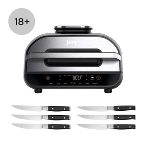Ninja Foodi Health Grill and Steak Knives Bundle AG551STEAK Ninja Foodi Health Grill and Steak Knives Bundle AG551STEAK