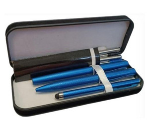 Premium 7pc Pen Set: DSL Instyle, Anodized Aluminium, Refills, Boxed