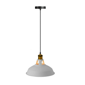 Modern Vintage Industrial Retro Metal Lamp Shade Loft Pendant Ceiling Light - Without Bulb / Grey